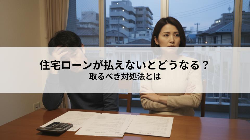 住宅ローンが払えないとどうなる？取るべき対処法とは