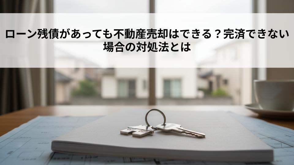 ローン残債があっても不動産売却はできる？完済できない場合の対処法とは