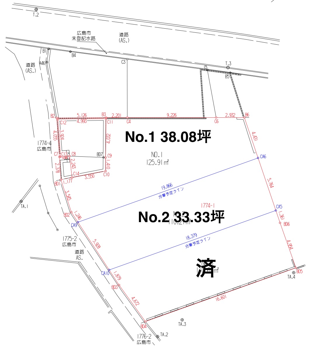 川内2丁目土地　No.1